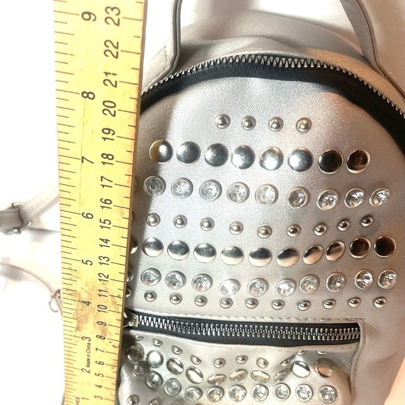 Oliver Miller Backpack Studded Silver Women’s Bag with Silver Hardware - Picture 15 of 15